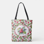 Prachtige frambozen waterverf kunst tote bag (Achterkant)