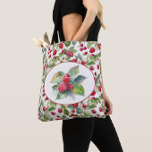 Prachtige frambozen waterverf kunst tote bag (Dichtbij)