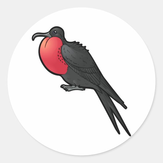 Prachtige Frigatebird Ronde Sticker (Voorkant)