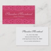 Prachtige Fuchsia Beauty Consultant Visitekaartje (Voorkant / Achterkant)