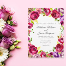 Prachtige Fuchsia Pink Floral Chic Spring Wedding