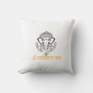 Prachtige Ganesh Ji Print Design met goddelijke ku Kussen