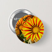Prachtige Gazania Ronde Button 5,7 Cm (Voorkant /achterkant)