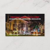 Prachtige gazon foto kerstverlichting foto visitekaartje (Achterkant)