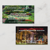 Prachtige gazon foto kerstverlichting foto visitekaartje (Voorkant / Achterkant)