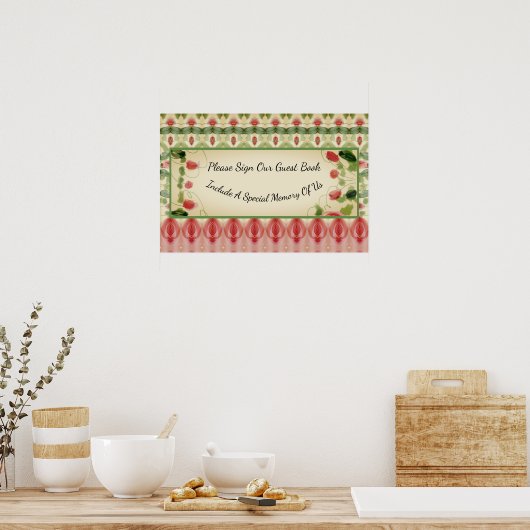 Prachtige gebarenteerde ontwerper poster (Keuken)