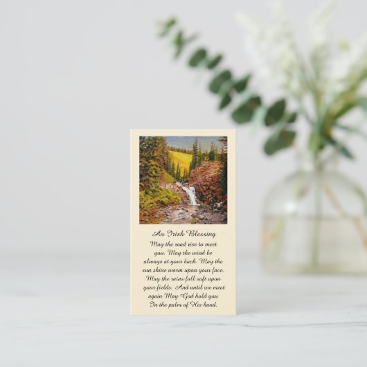 Prachtige Gebedsmonument Zegening Begrafenis Kaart Visitekaartje (Staand voorkant)