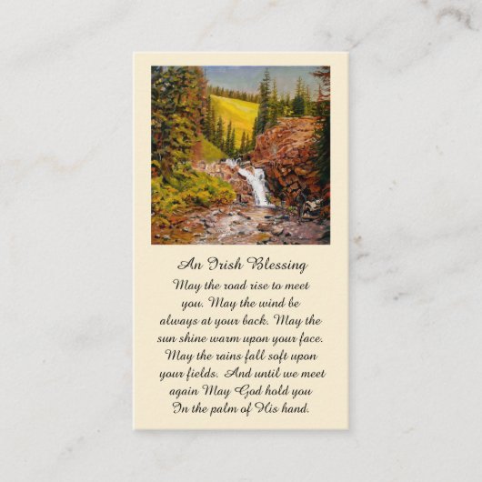 Prachtige Gebedsmonument Zegening Begrafenis Kaart Visitekaartje (Voorkant)