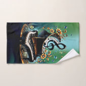 Prachtige gebogen fantasie piano bad handdoek (Handdoek)