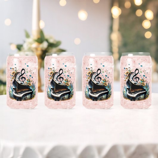 Prachtige gebogen fantasie piano blikvorm glas (Insitu (Huwelijk))