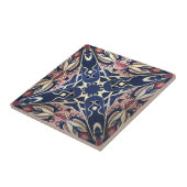 Prachtige, gecompliceerde kleurrijke siervormgevin tegeltje (Zijkant)