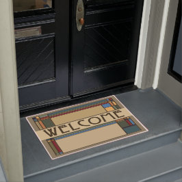 Prachtige gedurfde Herfst Arts & Crafts Geometrisc Deurmat