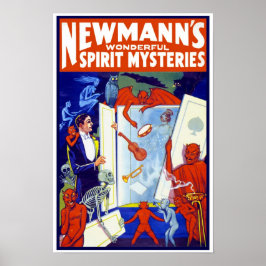 Prachtige Geest Mysteriën, 1911. Antieke Goochela Poster