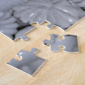 Prachtige geheel witte porseleinen bloemen uitdage legpuzzel (Zijkant)