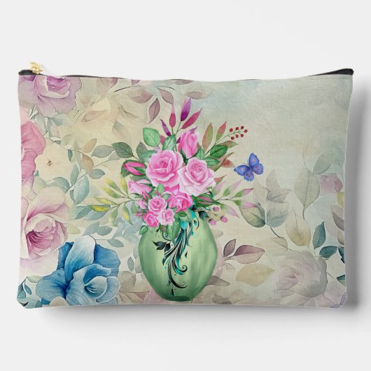 Prachtige  geïnspireerde bloemige cosmetische etui (Voorkant)