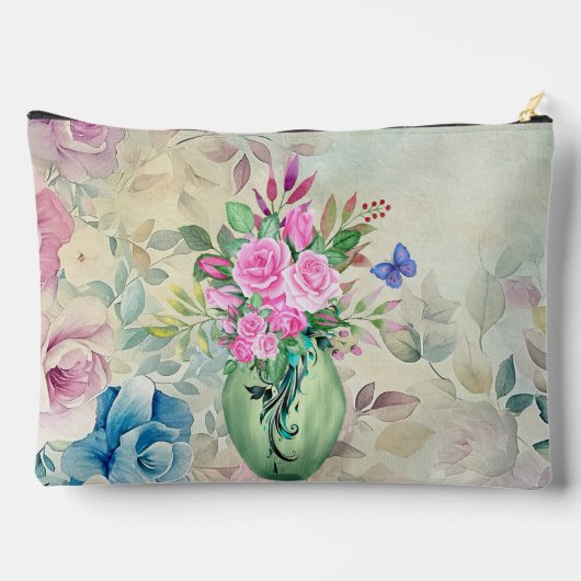 Prachtige  geïnspireerde bloemige cosmetische etui (Achterkant)