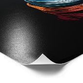 Prachtige Geisha Art Print - Zwarte achtergrond! Foto Afdruk (Hoek)