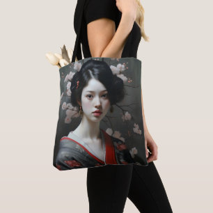 Prachtige Geisha bloemen Tote Bag
