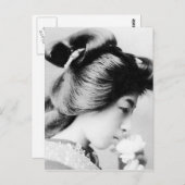 Prachtige  Geisha die een bloem Japan smolt Briefkaart (Voorkant / Achterkant)