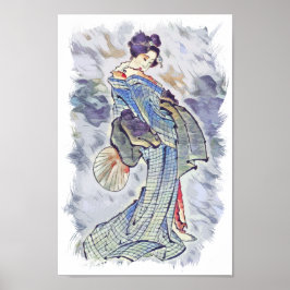 Prachtige Geisha  Hokusai Japanse kunst Poster