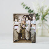 Prachtige  Geisha in Kimonos Old Japan Briefkaart (Staand voorkant)