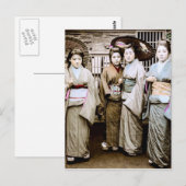 Prachtige  Geisha in Kimonos Old Japan Briefkaart (Voorkant / Achterkant)