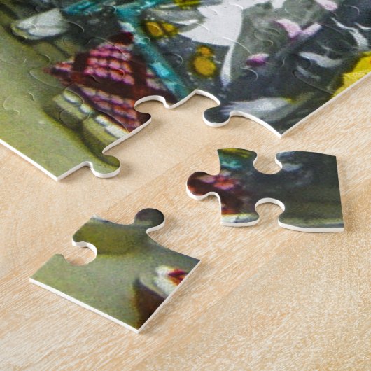 Prachtige  Geisha Japan Magic Lantern Slide Legpuzzel (Zijkant)