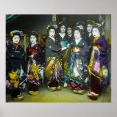 Prachtige  Geisha Japan Magic Lantern Slide Poster (Voorkant)