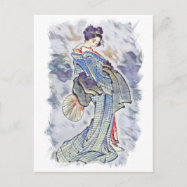 Prachtige Geisha /  japanse kunststijl Briefkaart