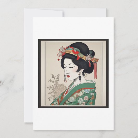 prachtige geisha kaart (Voorkant)