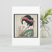 prachtige geisha kaart (Staand voorkant)