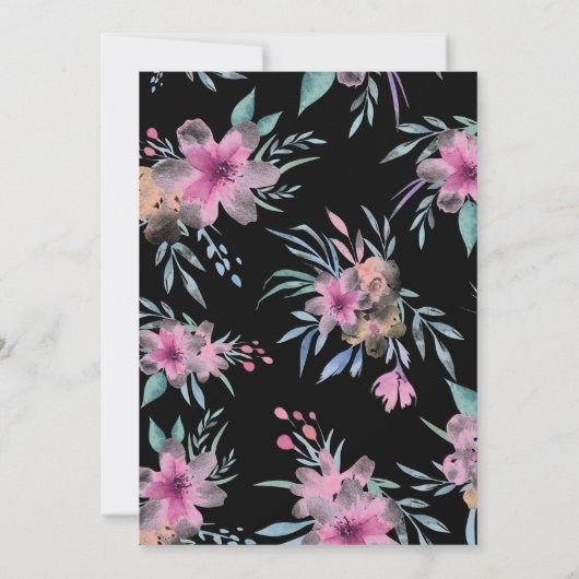 Prachtige, gekleurde ventilator, uitnodiging voor  (Achterkant)