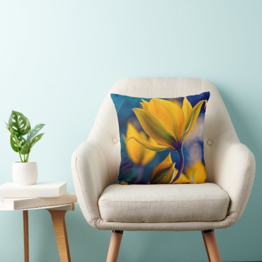 Prachtige gele bloem🟡 kussen (Stoel)