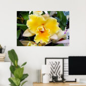 Prachtige Gele Exotic Orchid Poster (Thuiskantoor)