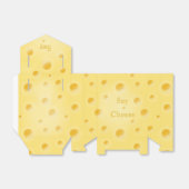 Prachtige gele kauwgomtekst op maat bedankdoosjes (Uitgevouwen)