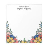 Prachtige gele koraalbloem van het bureau van notitieblok (Voorkant)