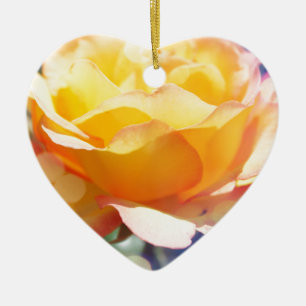 Prachtige gele roos bloem. Bloemfotografie. Keramisch Ornament