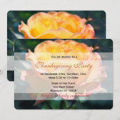 Prachtige gele roos bloemen Thanksgiving feest Kaart (Voorkant / Achterkant)