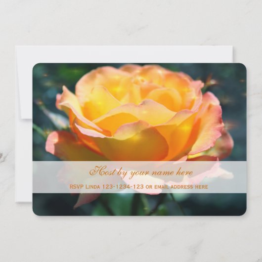 Prachtige gele roos bloemen Thanksgiving feest Kaart (Achterkant)