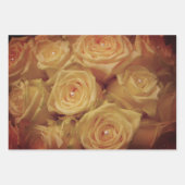 Prachtige gele rozen en parelpapier inpakpapier vel (Voorkant 3)