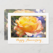 Prachtige gele rozenbloem briefkaart (Voorkant / Achterkant)