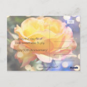 Prachtige gele rozenbloem briefkaart (Achterkant)