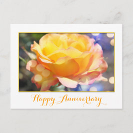 Prachtige gele rozenbloem briefkaart