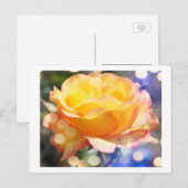 Prachtige gele rozenbloem. Florale fotografie Briefkaart (Voorkant / Achterkant)