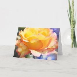 Prachtige gele rozenbloem.  Florale fotografie. Feestdagen Kaart