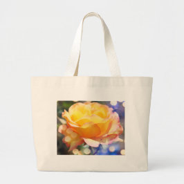 Prachtige gele rozenbloem. Florale fotografie Grote Tote Bag