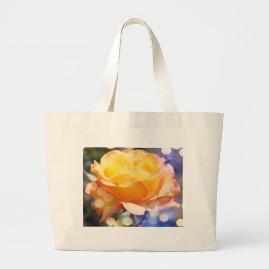 Prachtige gele rozenbloem. Florale fotografie Grote Tote Bag (Voorkant)