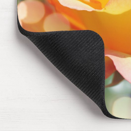 Prachtige gele rozenbloem. Florale fotografie Muismat (Hoek)