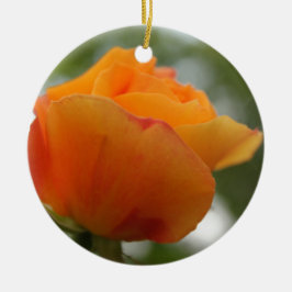 Prachtige gele rozenbloem fotografie. keramisch ornament