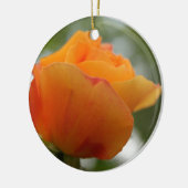 Prachtige gele rozenbloem fotografie. keramisch ornament (Links)